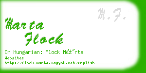 marta flock business card